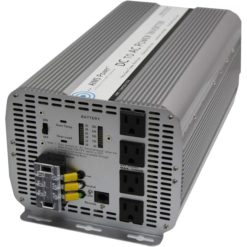 Aims 12v 5000w Modified Sine Power Inverter with Installation Included